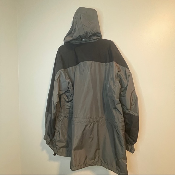 Columbia Hooded Interchange Windbreaker Parka Core Gray Black L - Picture 2 of 8